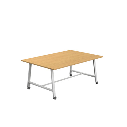 Titan Low Maker|Mobile|Rectangular Table|1800x1000|Sorano Oak|White