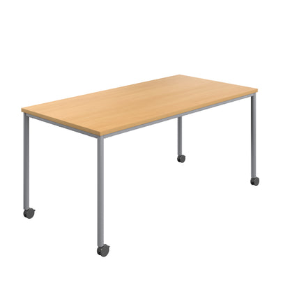 Titan Mobile|Rectangular Table|1400x800|Ellmau Beech|Silver
