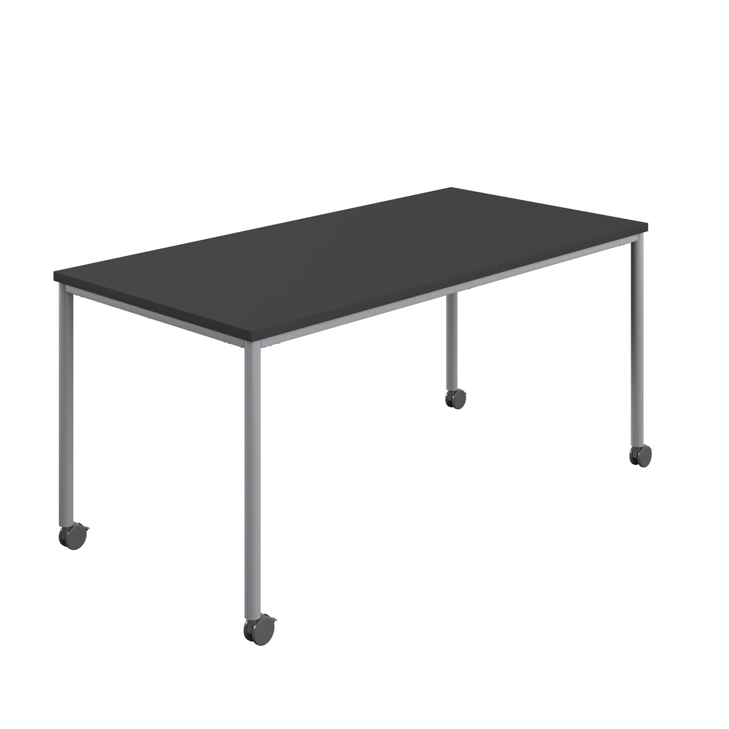 Titan Mobile|Rectangular Table|1400x800|Black|Silver