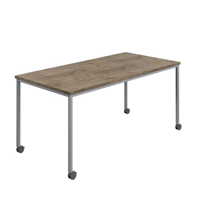 Titan Mobile|Rectangular Table|1400x800|Grey Nebraska Oak|Silver