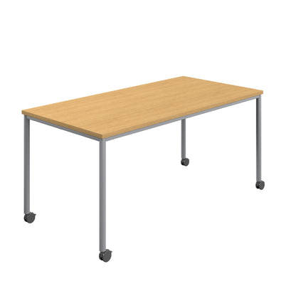 Titan Mobile|Rectangular Table|1400x800|Sorano Oak|Silver