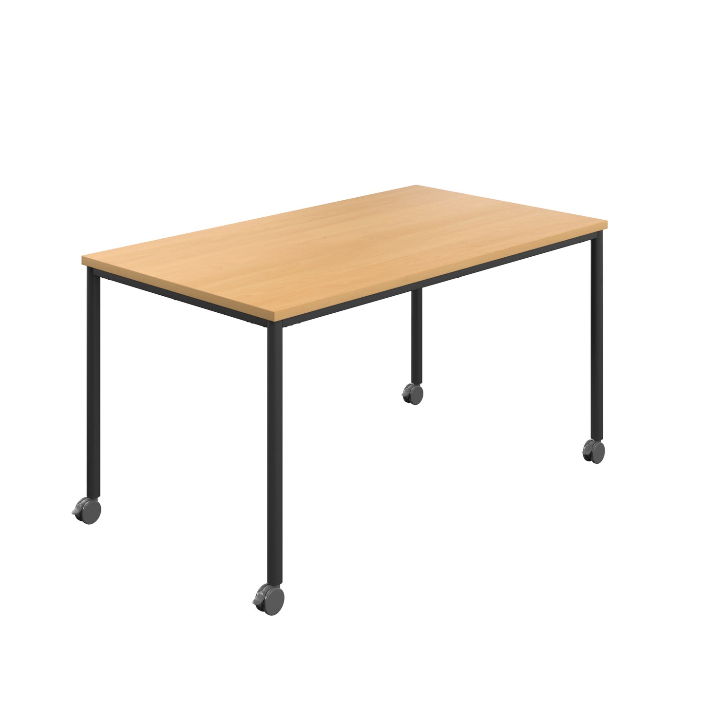 Titan Mobile|Rectangular Table|1600x600|Ellmau Beech|Black