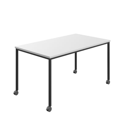 Titan Mobile|Rectangular Table|1600x600|White|Black
