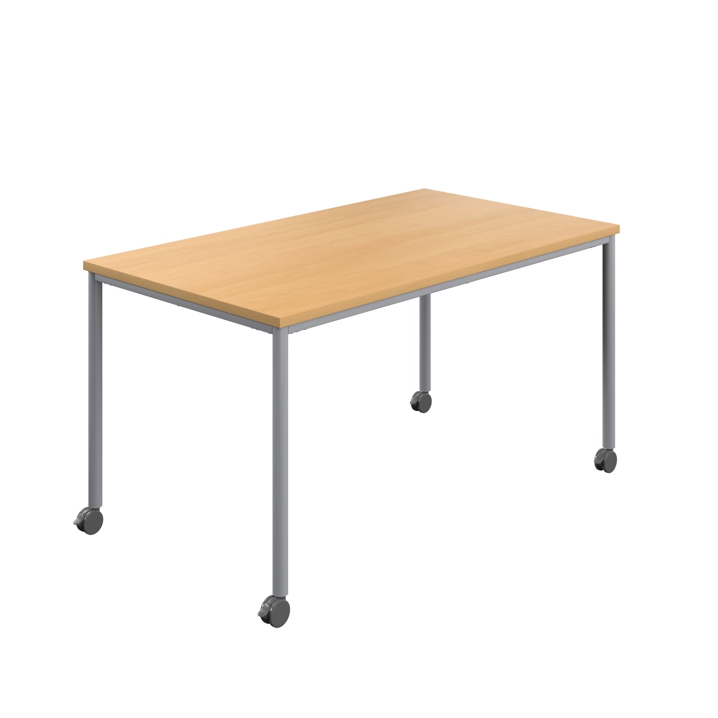 Titan Mobile|Rectangular Table|1600x600|Ellmau Beech|Silver