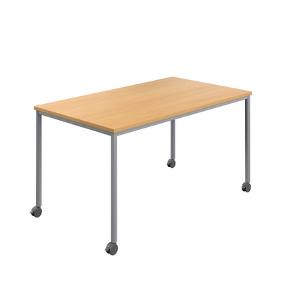 Titan Mobile|Rectangular Table|1600x600|Ellmau Beech|Silver