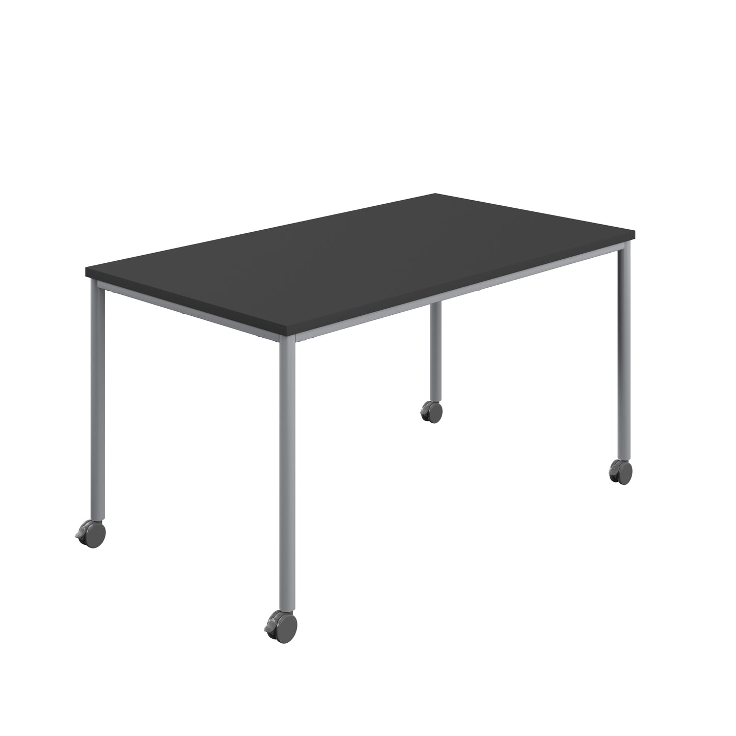 Titan Mobile|Rectangular Table|1600x600|Black|Silver