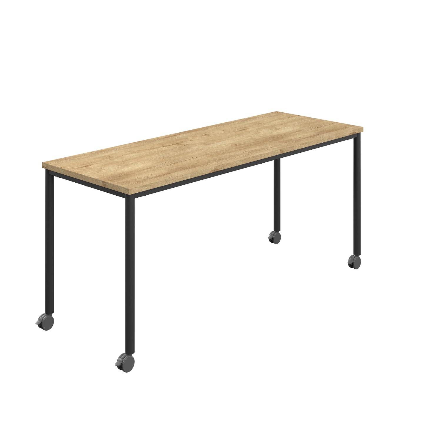 Titan Mobile|Rectangular Table|1600x800|Natural Nebraska Oak|Black