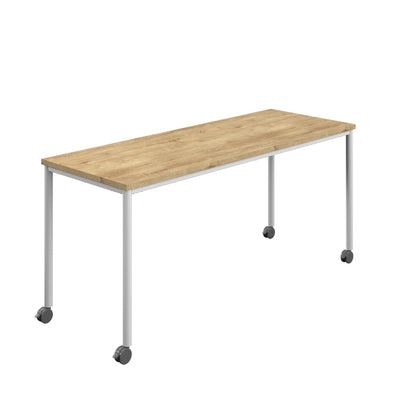 Titan Mobile|Rectangular Table|1600x800|Natural Nebraska Oak|White