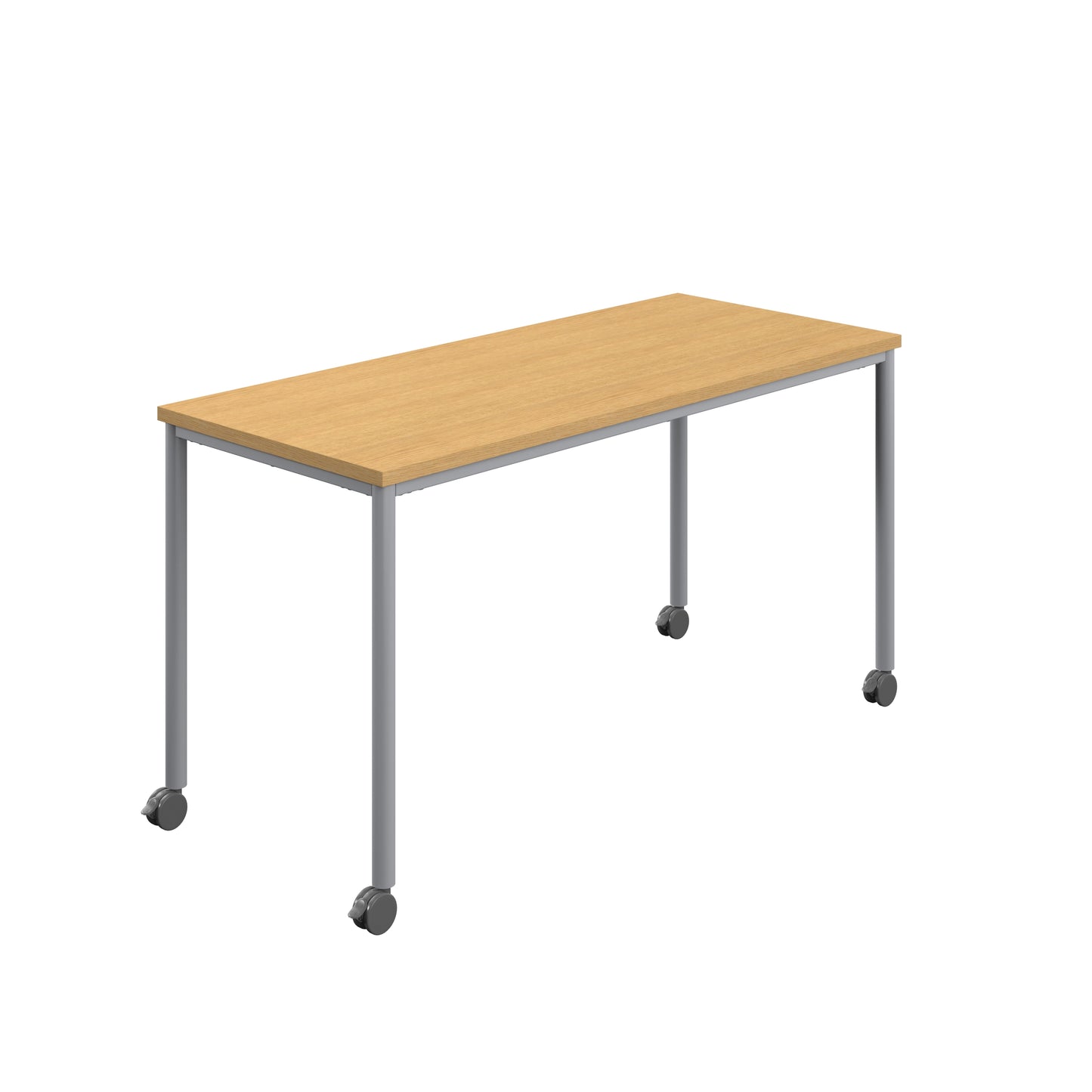 Titan Mobile|Rectangular Table|1800x600|Sorano Oak|Silver