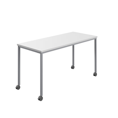 Titan Mobile|Rectangular Table|1800x600|White|Silver