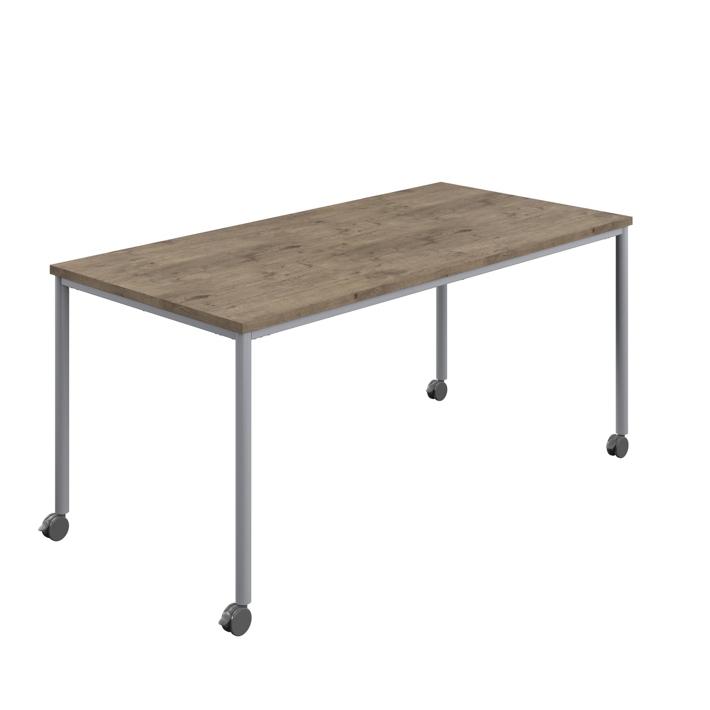 Titan Mobile|Rectangular Table|1800x800|Grey Nebraska Oak|Silver