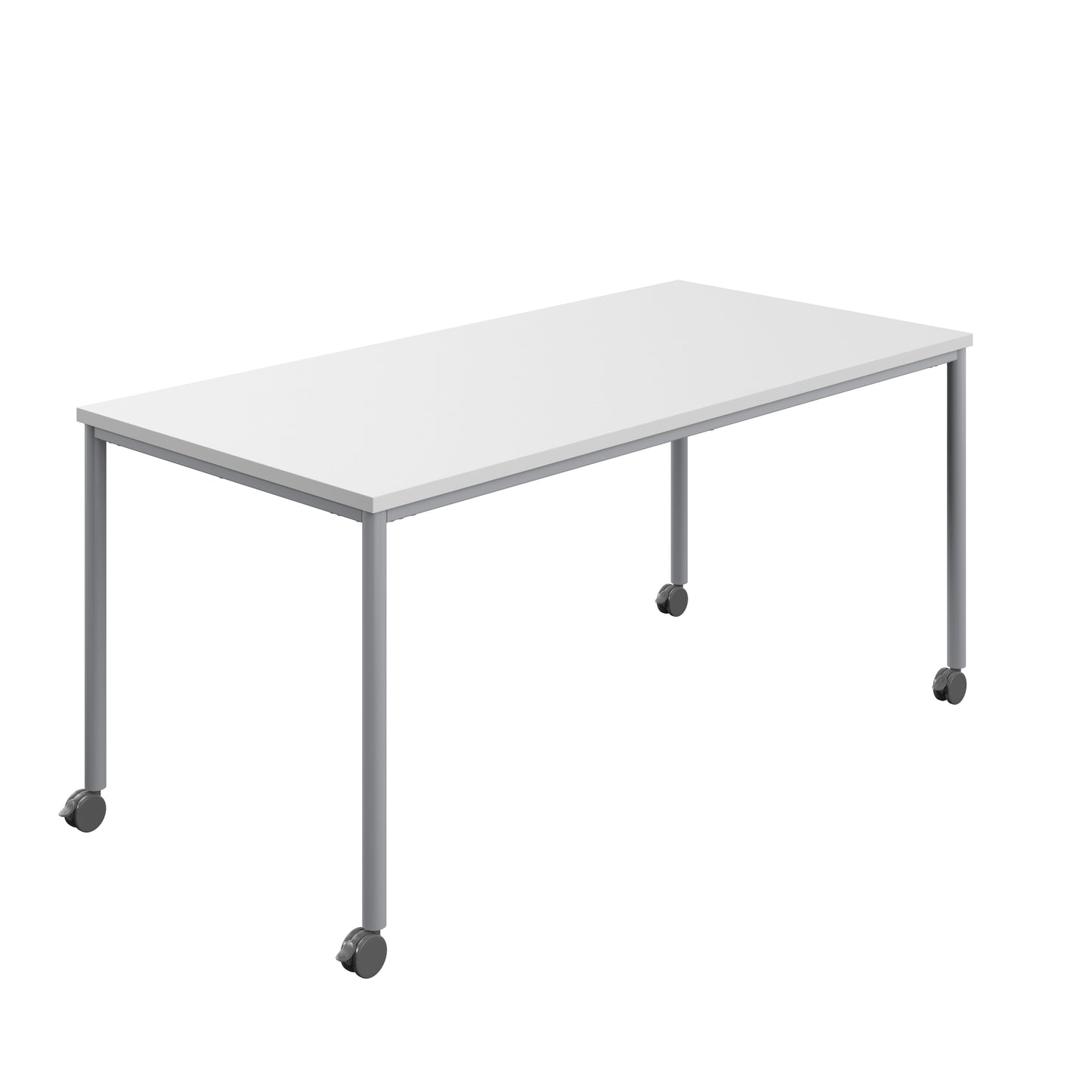 Titan Mobile|Rectangular Table|1800x800|White|Silver