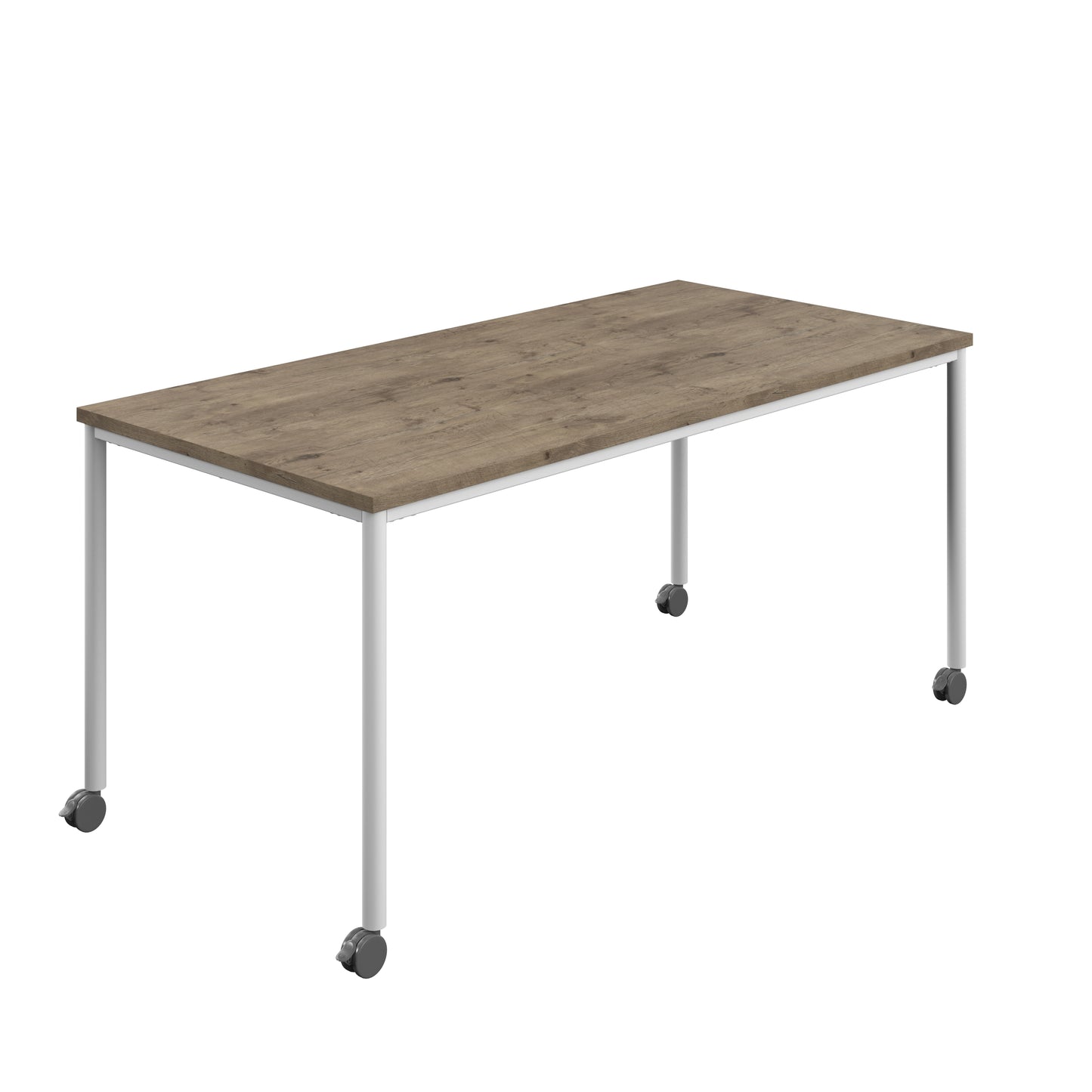 Titan Mobile|Rectangular Table|1800x800|Grey Nebraska Oak|White