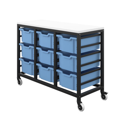 Titan Mobile|Deep Storage Unit Black-White with 9 Tray Drawers|Unlimited