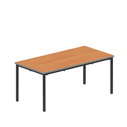 Titan|Flat Pack Classroom Table|1200x600x530|Beech-Black