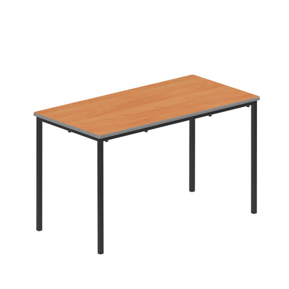 Titan|Flat Pack Classroom Table|1200x600x710|Beech-Black
