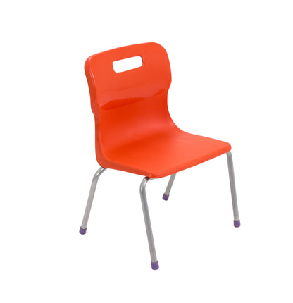 Titan Four Leg Chair|Size 2|Age 4-6 Years|Orange