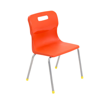 Titan Four Leg Chair|Size 3|Age 6-8 Years|Orange