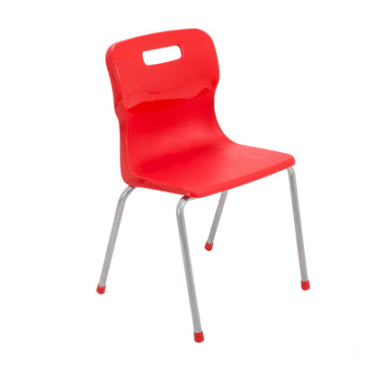 Titan Four Leg Chair|Size 4|Age 8-11 Years|Red