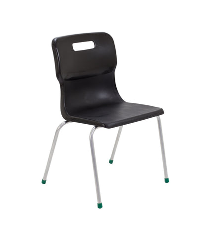 Titan Four Leg Chair|Size 5|Age 11-14 Years|Black