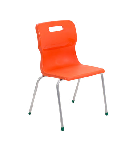 Titan Four Leg Chair|Size 5|Age 11-14 Years|Orange
