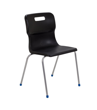 Titan Four Leg Chair|Size 6|Age 14 Plus Years|Black
