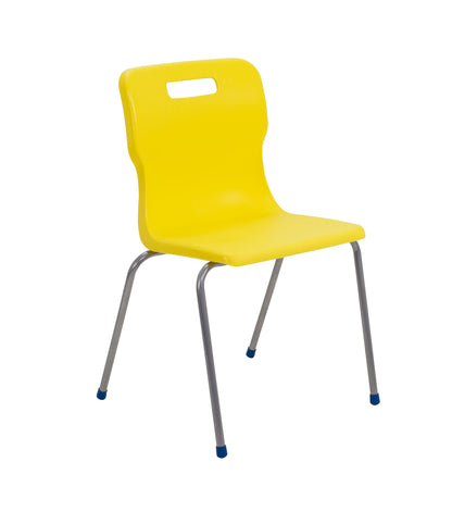 Titan Four Leg Chair|Size 6|Age 14 Plus Years|Yellow