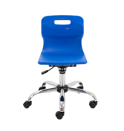 Titan Swivel Junior Chair with Chrome Base and Castors