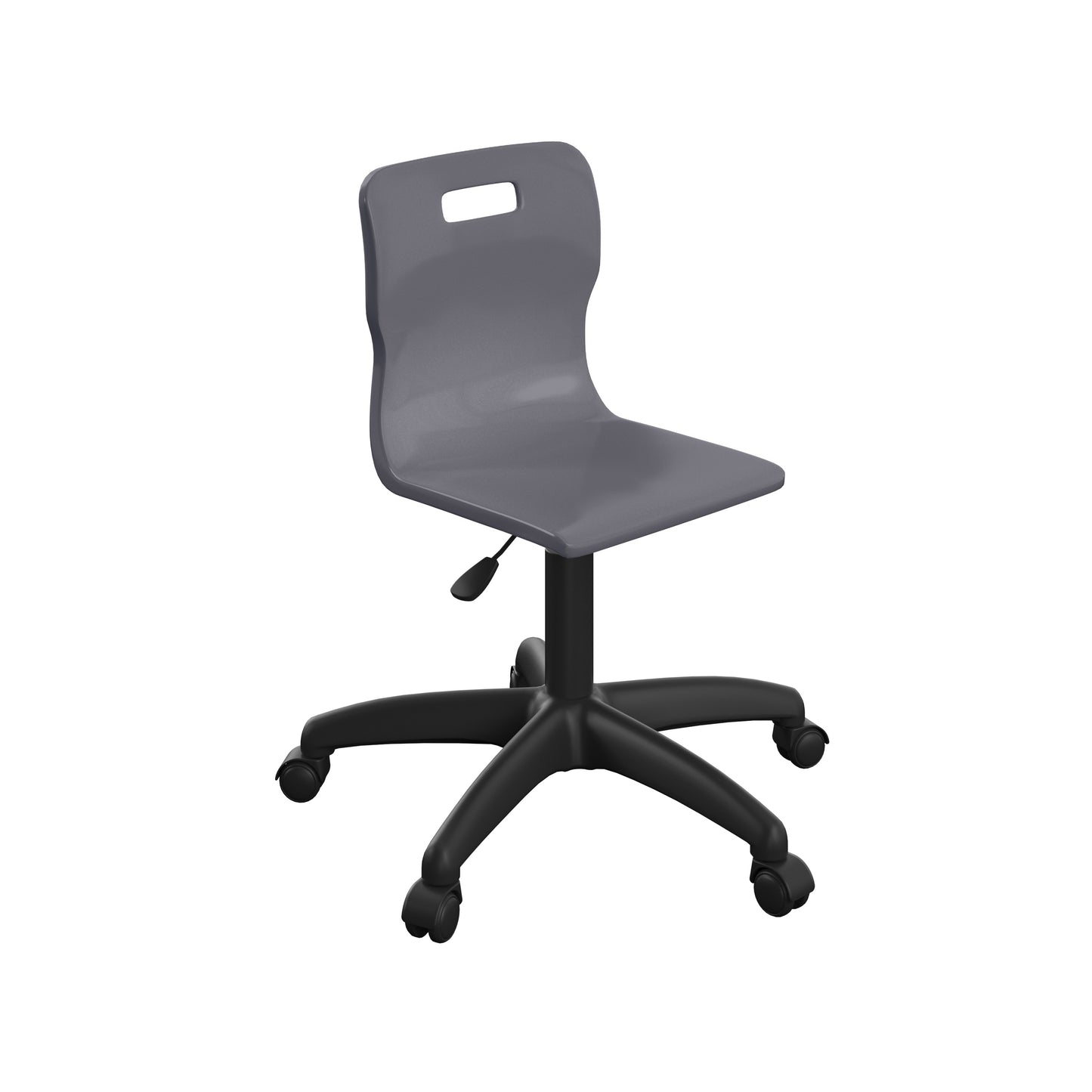 Titan Junior Swivel Chair|Black Base With Castors|Age 6-11 Years|Charcoal