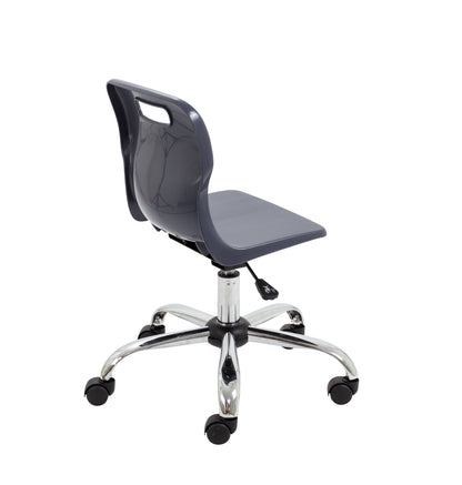 Titan Swivel Junior Chair with Chrome Base and Castors