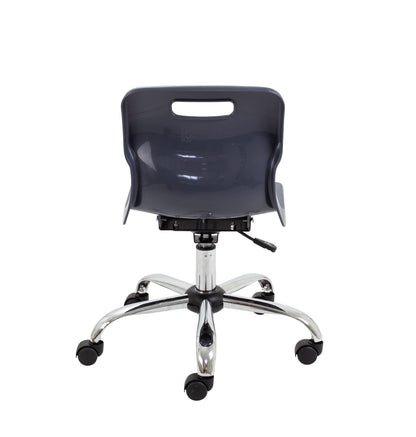Titan Swivel Junior Chair with Chrome Base and Castors