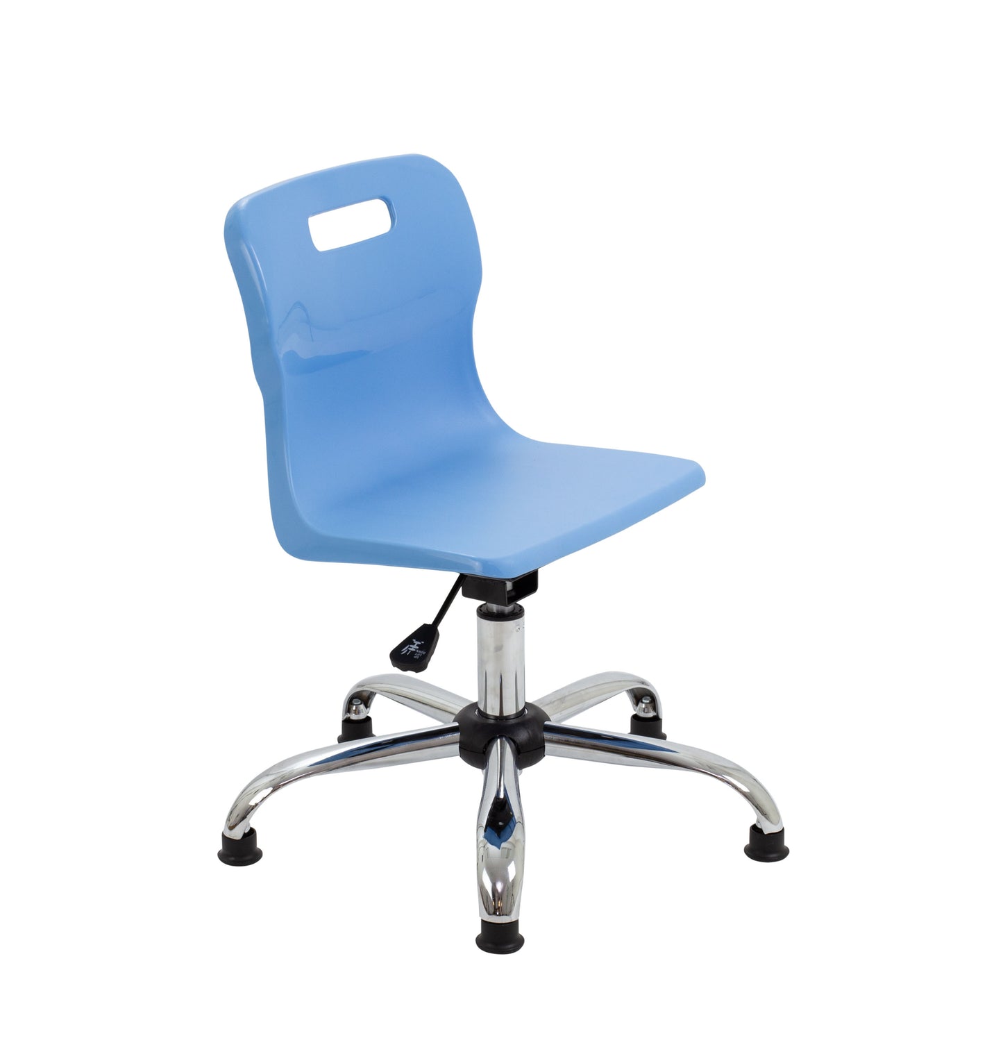 Titan Junior Swivel Chair|Chrome Base With Glides|Age 6-11 Years|Sky Blue