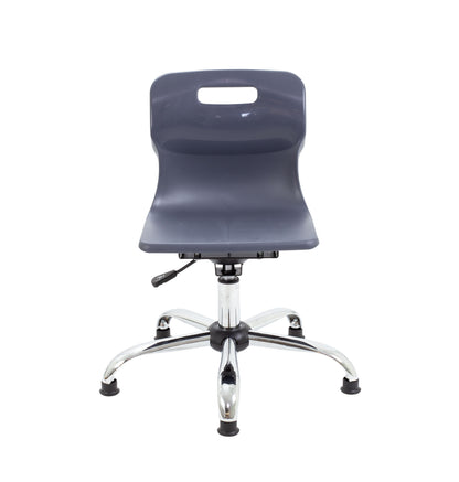 Titan Swivel Junior Chair with Chrome Base and Glides