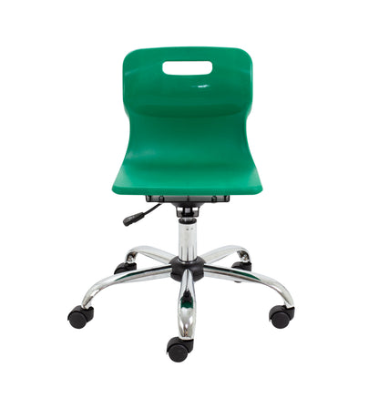 Titan Swivel Junior Chair with Chrome Base and Castors