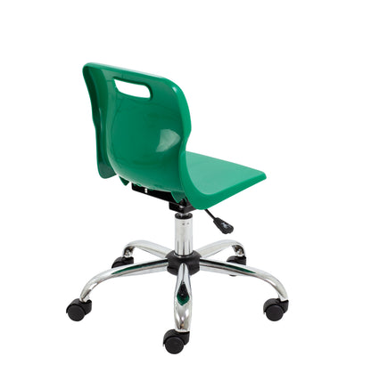 Titan Swivel Junior Chair with Chrome Base and Castors