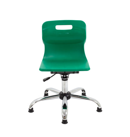 Titan Swivel Junior Chair with Chrome Base and Glides