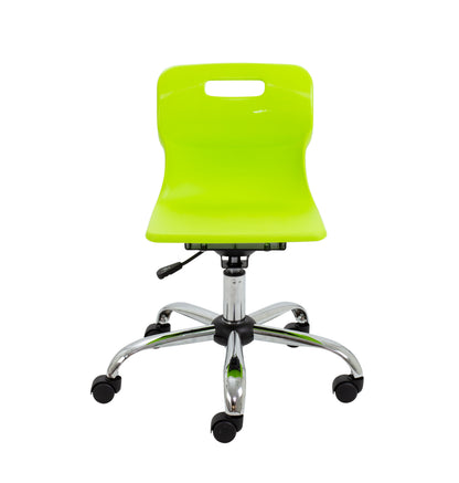 Titan Swivel Junior Chair with Chrome Base and Castors
