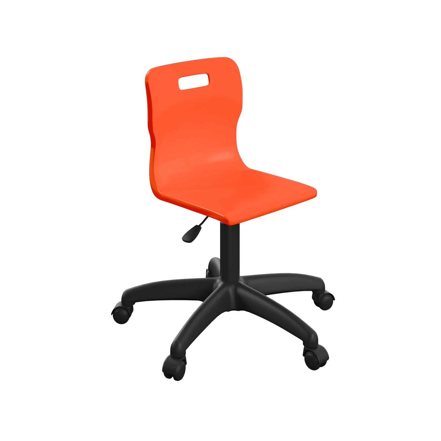 Titan Junior Swivel Chair|Black Base With Castors|Age 6-11 Years|Orange