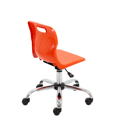 Titan Swivel Junior Chair with Chrome Base and Castors