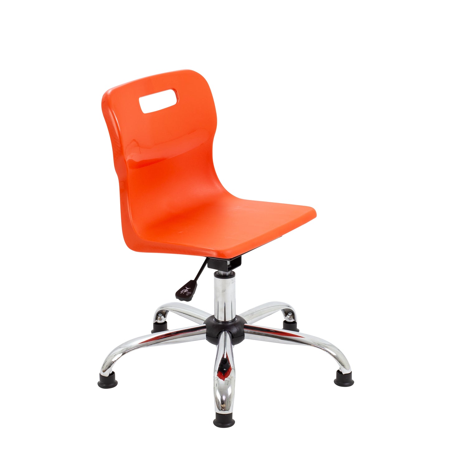 Titan Junior Swivel Chair|Chrome Base With Glides|Age 6-11 Years|Orange