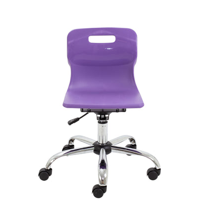 Titan Swivel Junior Chair with Chrome Base and Castors