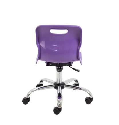 Titan Swivel Junior Chair with Chrome Base and Castors