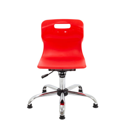 Titan Swivel Junior Chair with Chrome Base and Glides