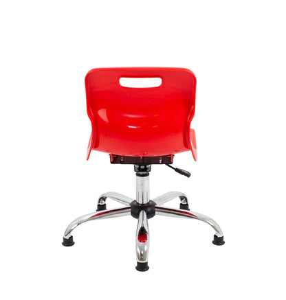Titan Swivel Junior Chair with Chrome Base and Glides