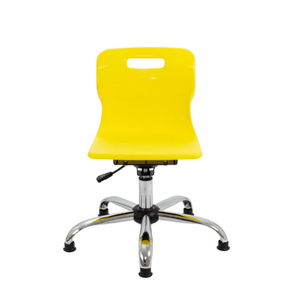 Titan Swivel Junior Chair with Chrome Base and Glides