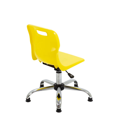 Titan Swivel Junior Chair with Chrome Base and Glides