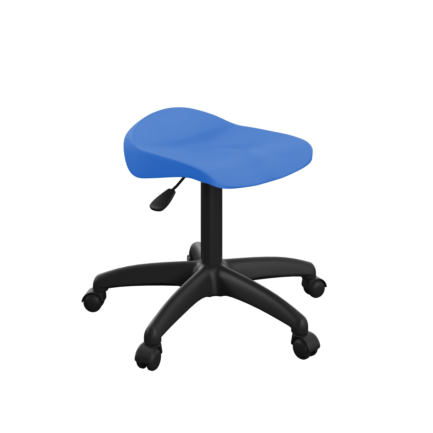 Titan Junior Swivel Stool|Black Base With Castors|Age 6-11 Years|Blue