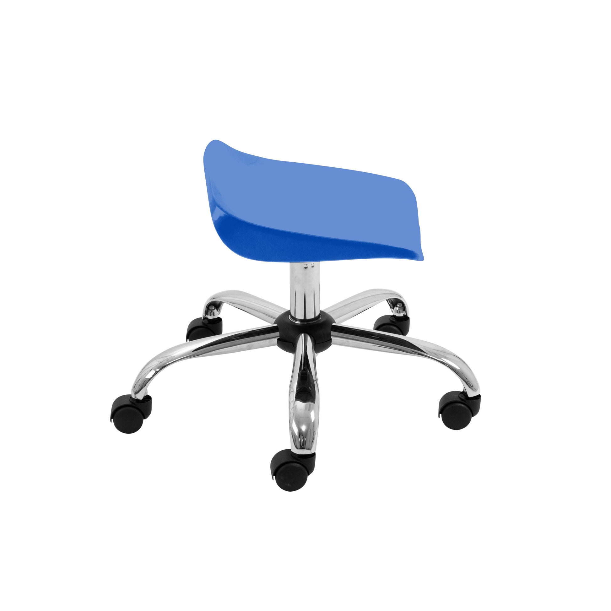 Titan Swivel Junior Stool with Chrome Base and Castors
