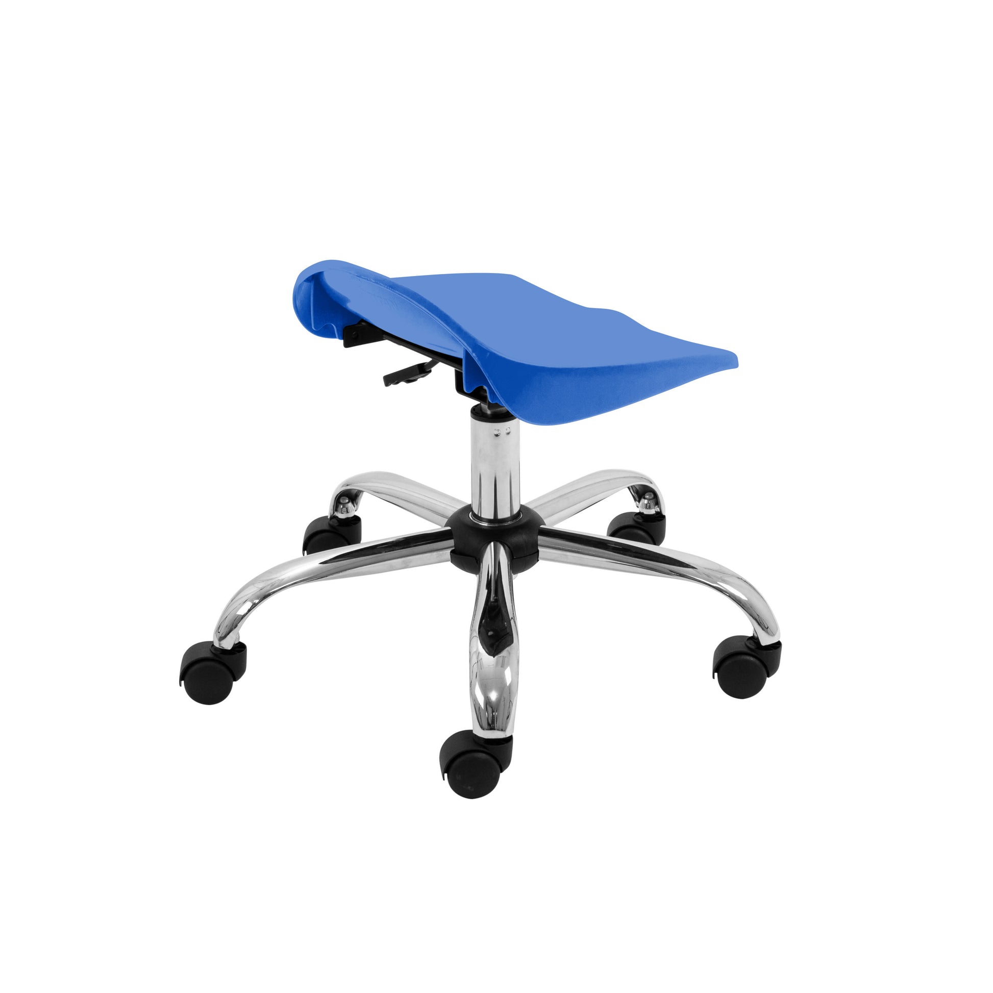 Titan Swivel Junior Stool with Chrome Base and Castors