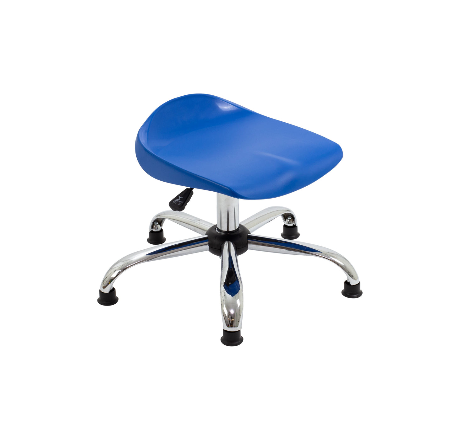 Titan Junior Swivel Stool|Chrome Base With Glides|Age 6-11 Years|Blue
